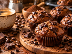 Kávové muffiny s houbovou kávou a hořkou čokoládou: jednoduchý recept do formiček