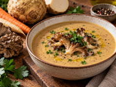 Krémová polévka s Maitake a kořenovou zeleninou: podzimní recept