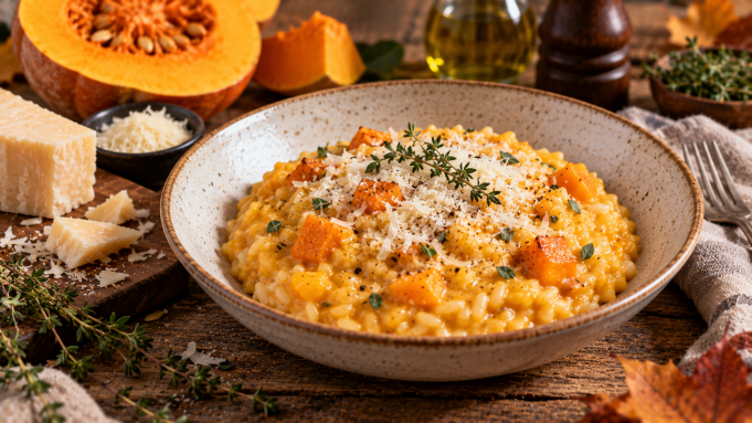 Krémové dýňové rizoto s parmazánem_ jednoduchý recept na podzim